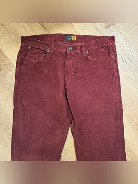 J.Crew Slim Straight Burgundy Corduroy Men’s Pants Cotton 100% Size 36x30